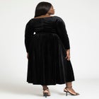 V Neck Pleated Front Dress image number 1