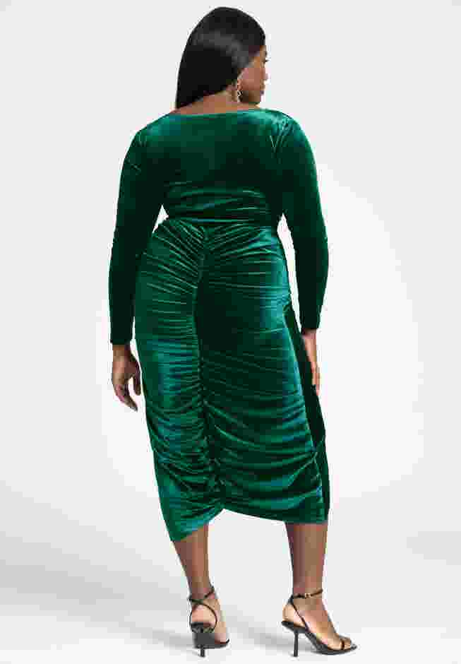 V Neck Pleated Front Dress image number 1