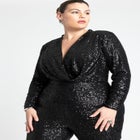 Flare Leg Sequin Jumpsuit image number null