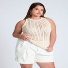 Crochet Knitted Tank image number null