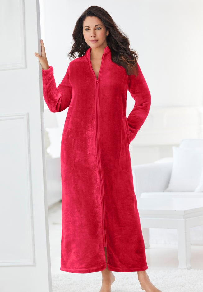 Plush Zip-Front Robe image number 7