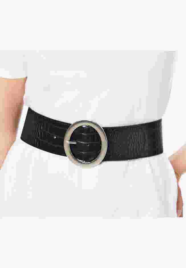 Textured Faux Leather Belt image number 1
