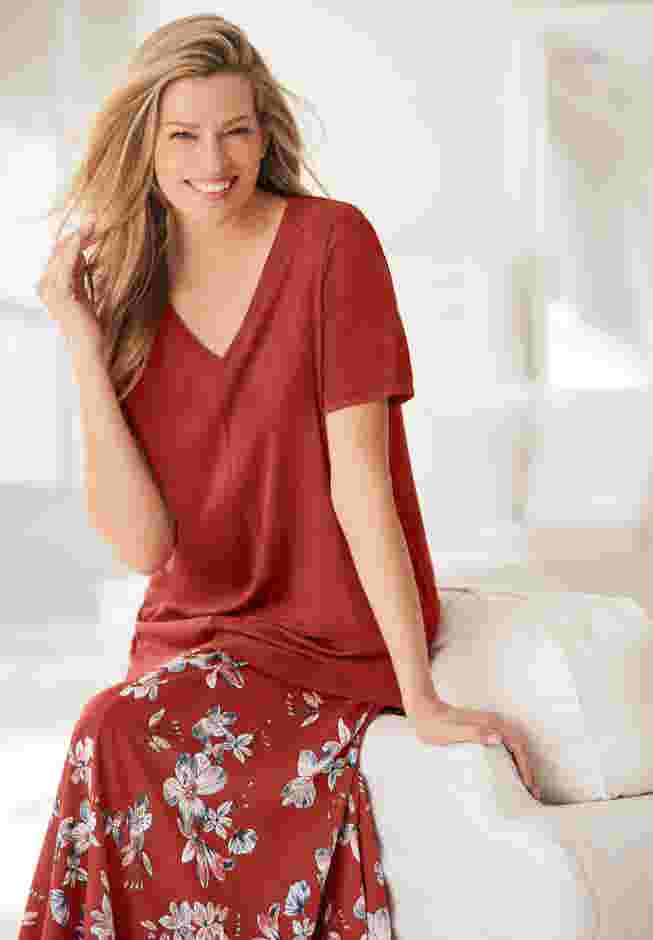 Faux Suede Tee image number 5