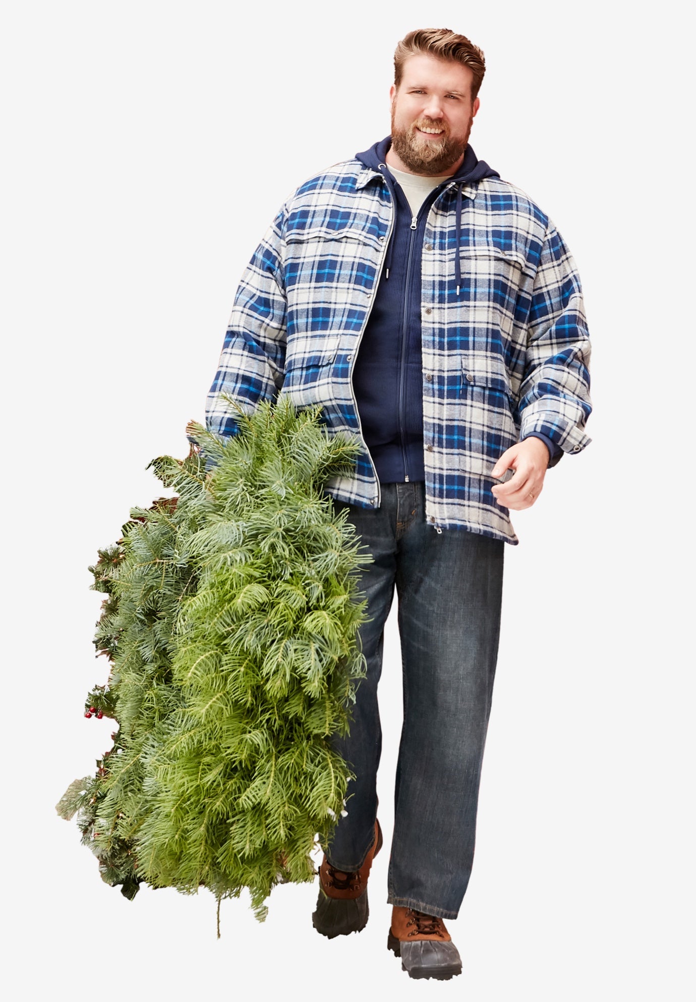 Flannel Full Zip Snap Closure Renegade Shirt Jacket image number 1