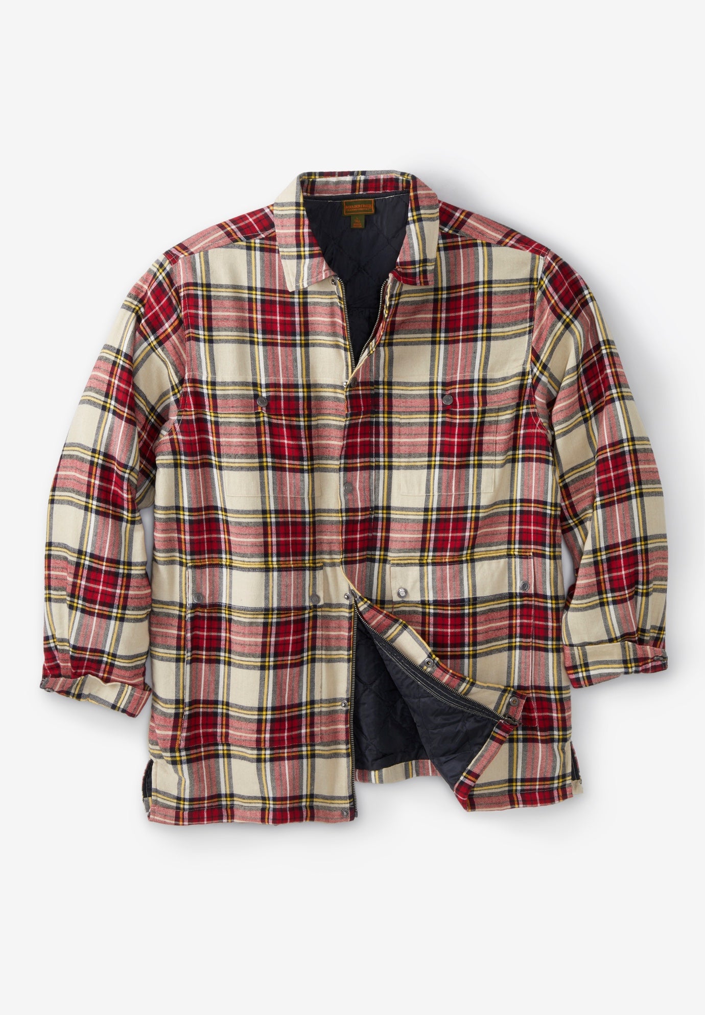 Flannel Full Zip Snap Closure Renegade Shirt Jacket image number 0