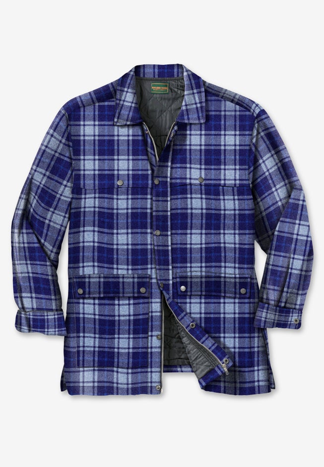 Flannel Full Zip Snap Closure Renegade Shirt Jacket image number 0