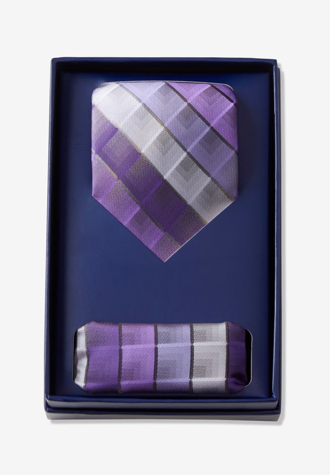 Extra Long Tie and Pocket Square Gift Set image number 0