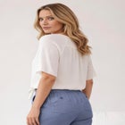 Crinkle Tie-Front Blouse image number null