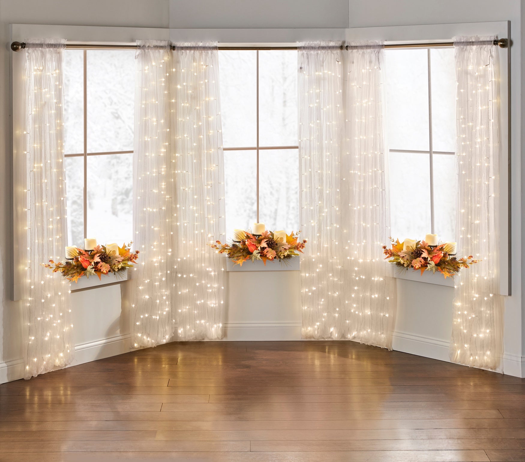 Pre-Lit Rod-Pocket Curtain Panel image number 0