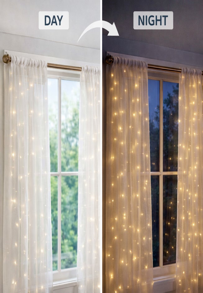 Pre-Lit Rod-Pocket Curtain Panel image number 2