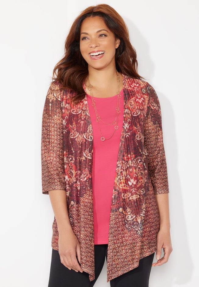 Harmony Knit Herringbone Cardigan image number 0