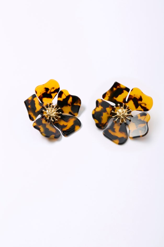 Torte Acetate Floral Post Earrings image number null