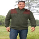 Patch Sweater with Mock Neck image number null