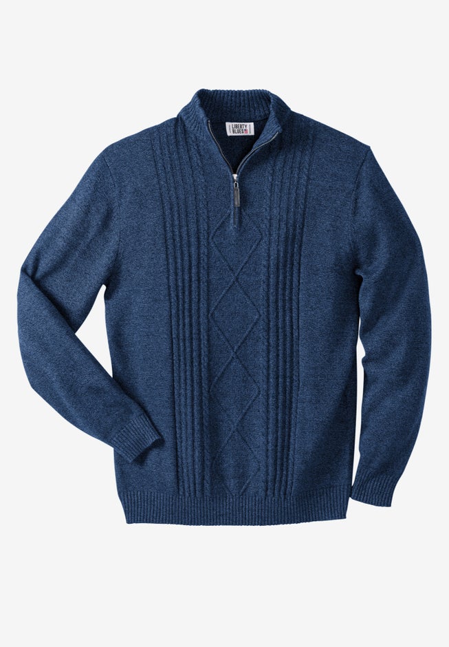 Shoreman’s Quarter Zip Cable Knit Sweater image number 0