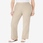 Straight Leg Linen Pant image number null