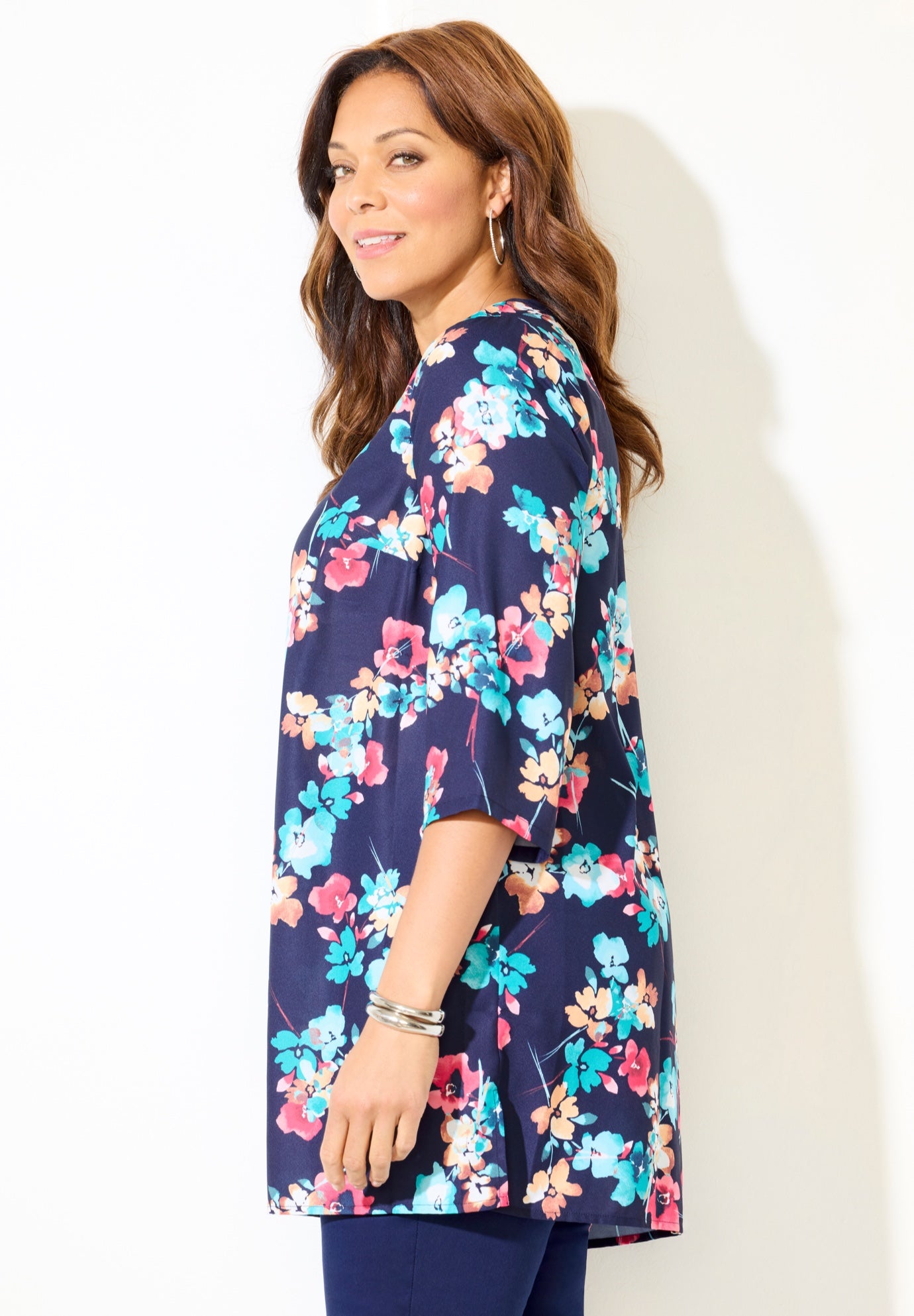 Y-Neck Stud Accent Tunic image number 2