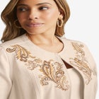 Embroidered Denim Topper image number null