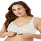 Scroll Embroidered Wireless Front-Close Bra  image number null