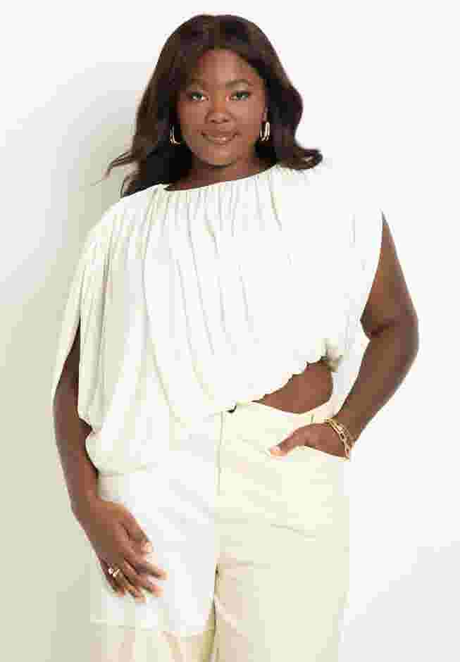 Draped Cropped Top image number 2