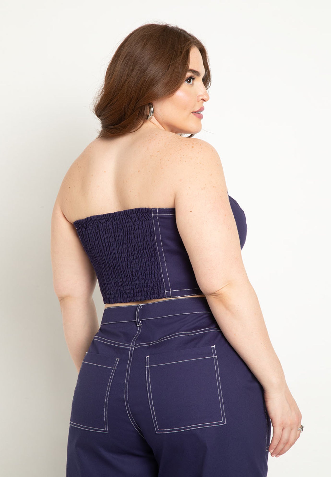 Contrast Stitching Tube Top image number 1