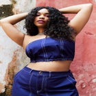 Contrast Stitching Tube Top image number null