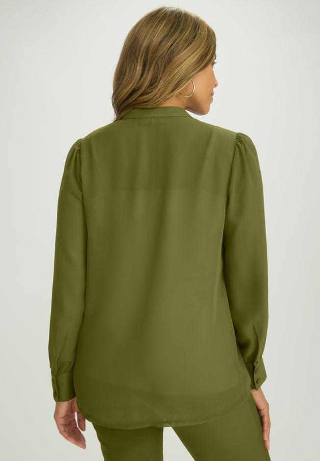 Eyelet Trim Blouse image number null