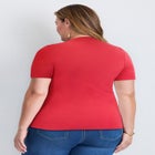 V-Neck Short Sleeve Graphic Tee image number null