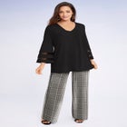 Stretch Knit Wide Leg Pant image number null