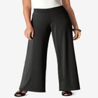 Stretch Knit Wide Leg Pant image number null