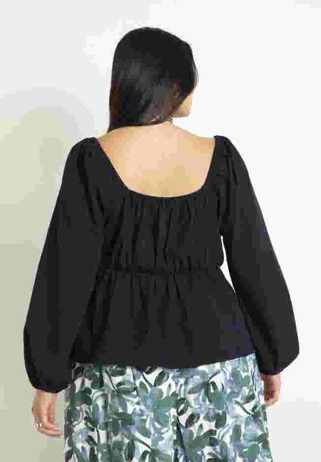 Puff Sleeve Twist Blouse image number 1