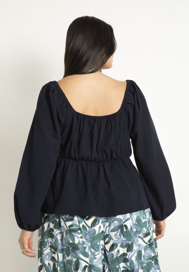 Puff Sleeve Twist Blouse image number null