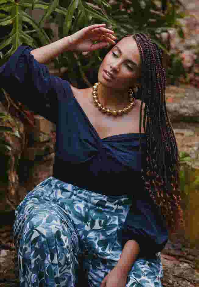 Puff Sleeve Twist Blouse image number 0