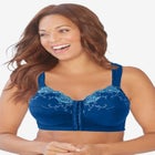 Front-Close Embroidered Wireless Posture Bra image number null