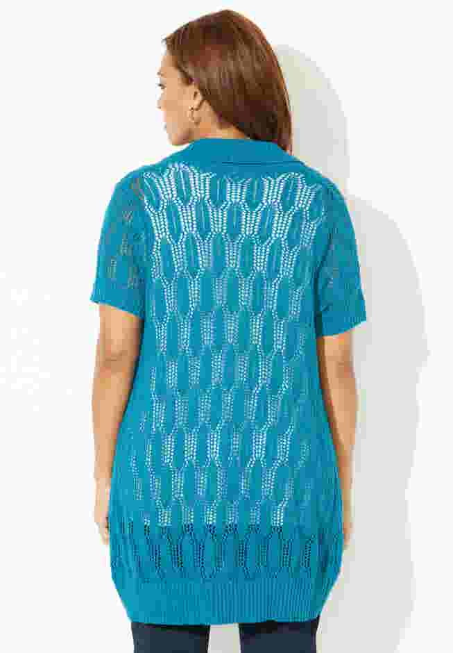 Pointelle Cocoon Cardigan image number 1