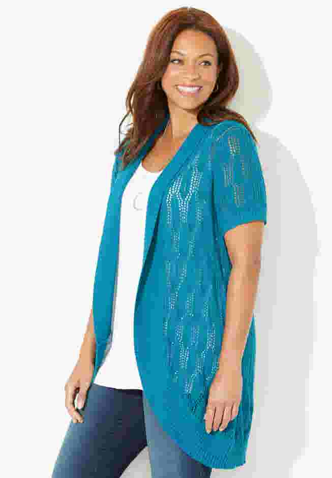 Pointelle Cocoon Cardigan image number 2