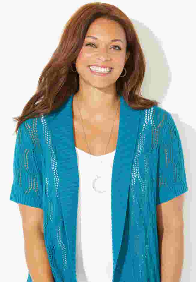Pointelle Cocoon Cardigan image number 3