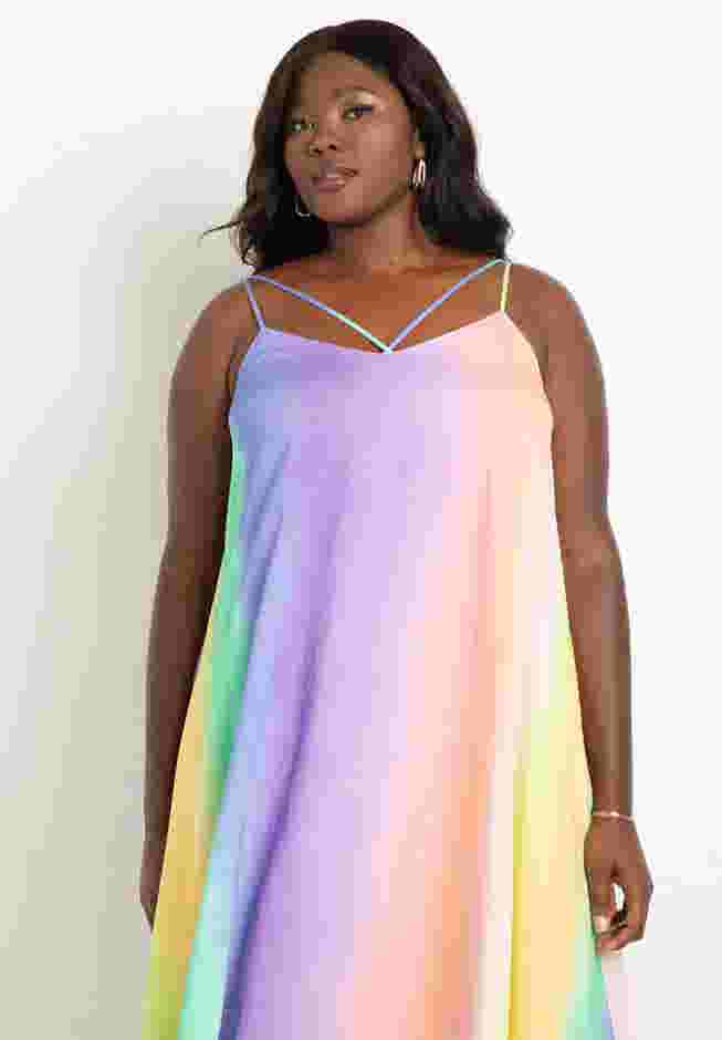  Trapeze Dress with Crossing Straps image number 2
