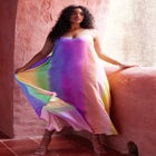  Trapeze Dress with Crossing Straps image number null