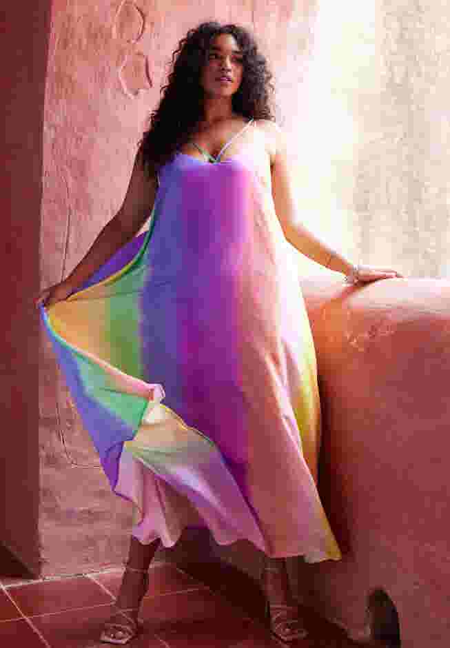  Trapeze Dress with Crossing Straps image number 0