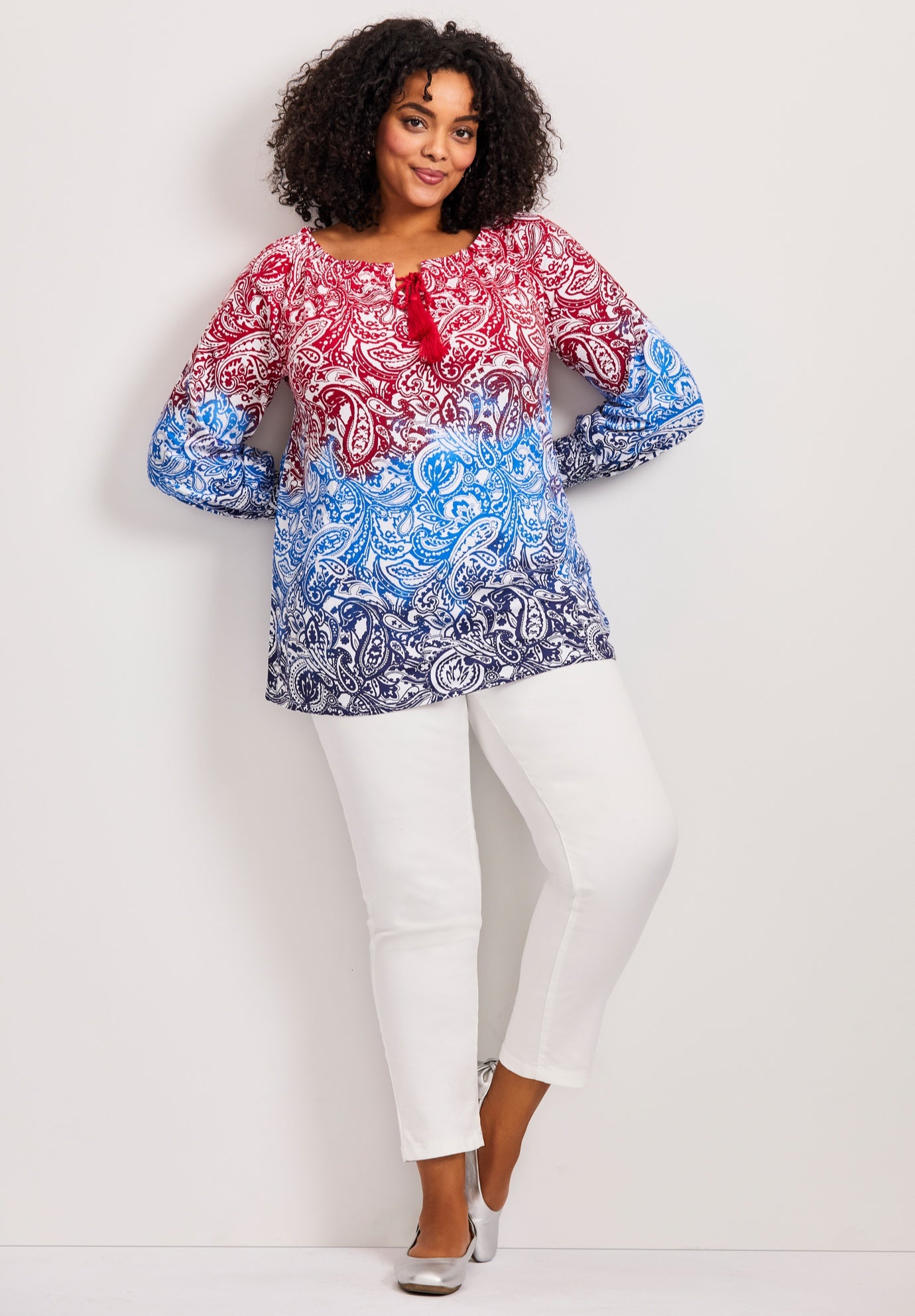 Ombre Print Top image number 0