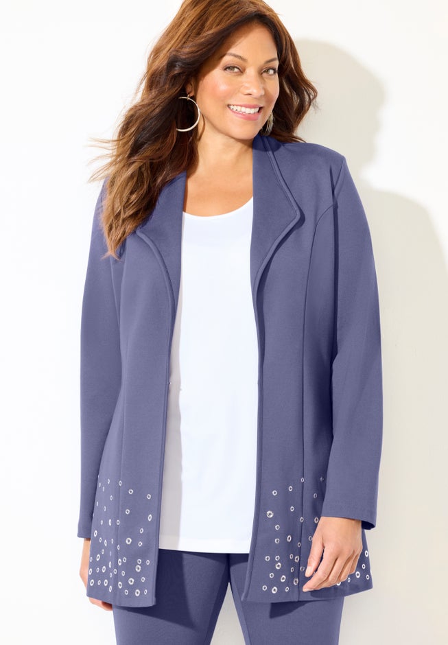 Black Label Grommet Ponte Jacket image number 3