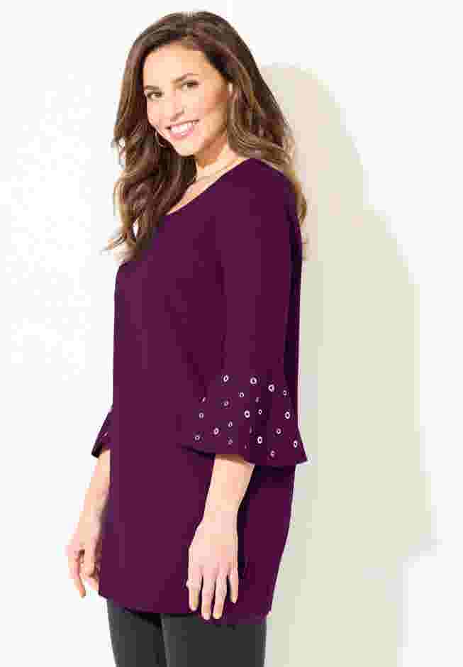 Black Label Grommet Ponte Tunic image number 2