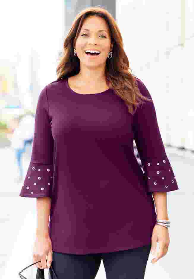 Black Label Grommet Ponte Tunic image number 0