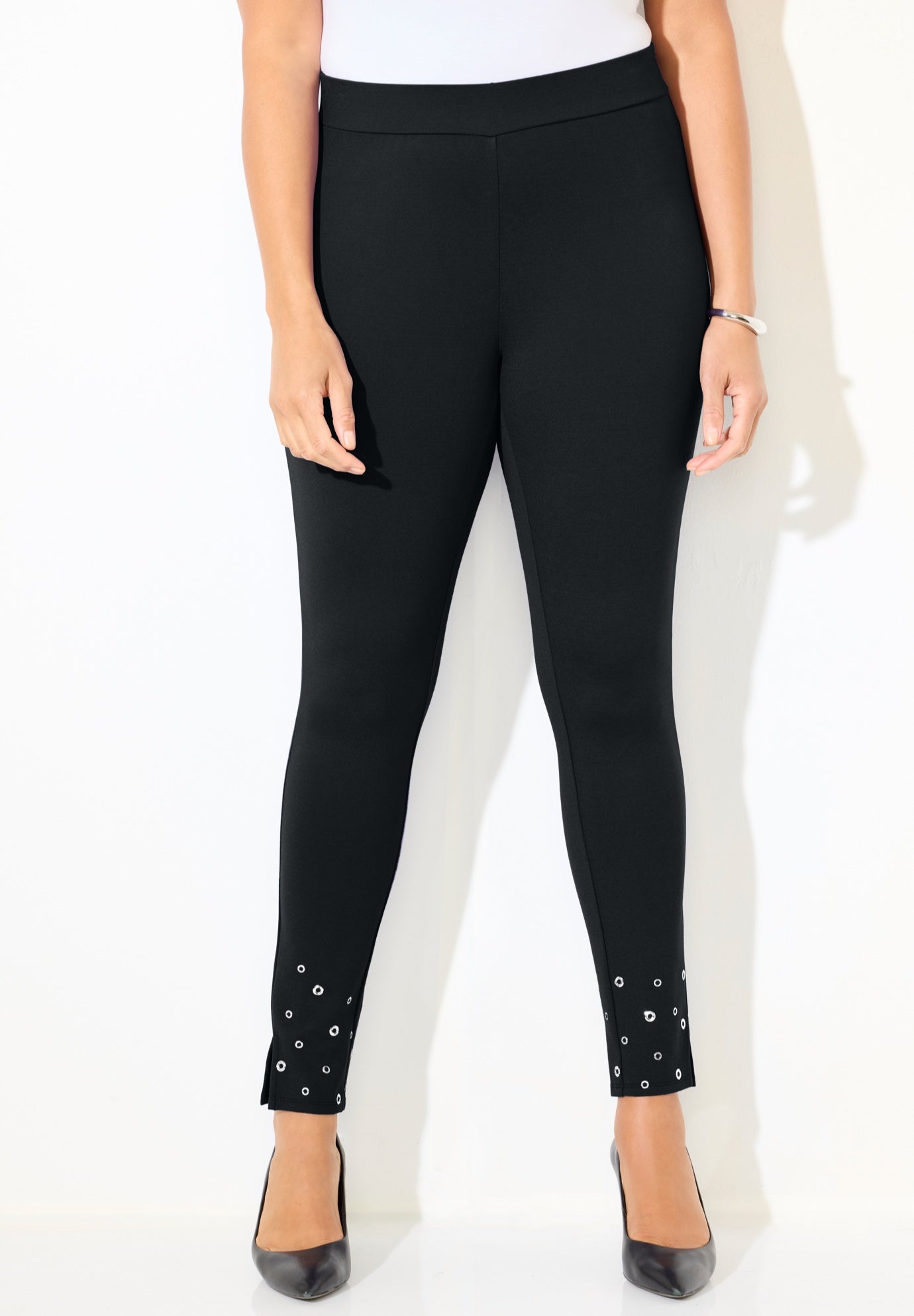 Black Label Grommet Ponte Pant image number 0