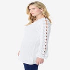 Lace Trim and Appliqu&eacute;d Tee image number 2
