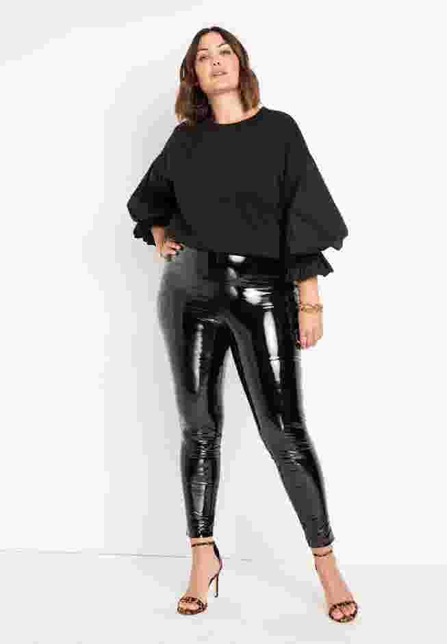 Combo Flounce Sleeve Sweatshirt image number 3
