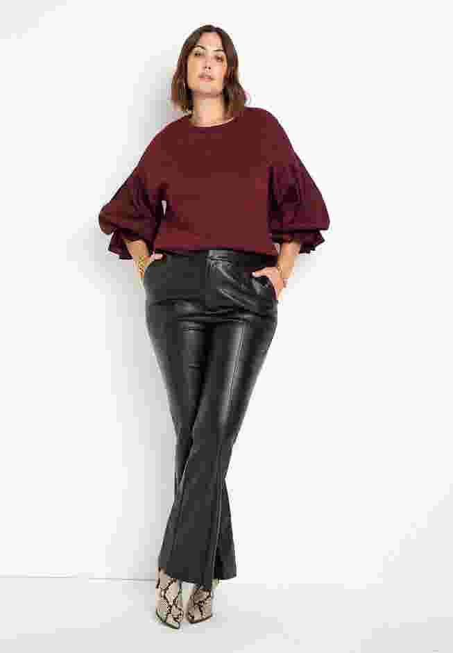 Combo Flounce Sleeve Sweatshirt image number 2