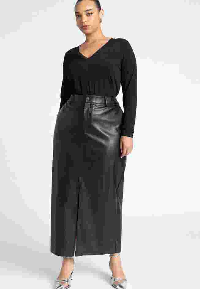Lace Trim V-Neck Top image number 2