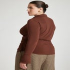 Stretch Wrap Top With Collar image number null