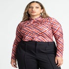 Twist Neck Long Sleeve Top image number null